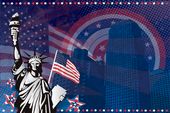 american statue of liberty flyer background