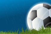 soccer ball in the rain flyer background