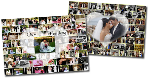 Wedding photo collage idea