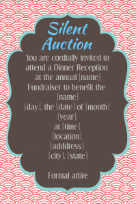 fundraising poster templates postermywall silent auction poster template