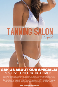 tanning salon poster template