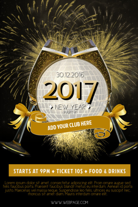 new years flyer template
