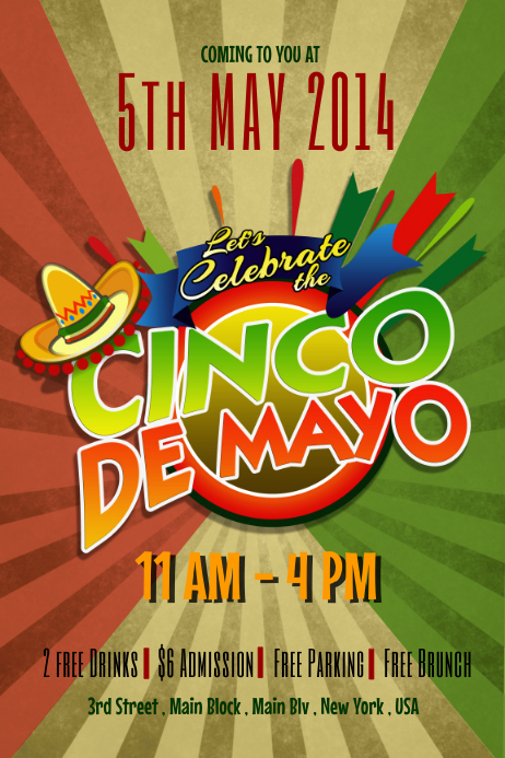 Fondo mexicano del cartel ilustración del vector. ilustración de tema PosterMyWall | Cinco De Mayo