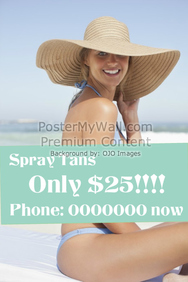 tanning salon poster template