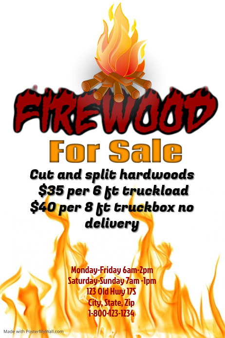 Firewood for Sale Template | PosterMyWall