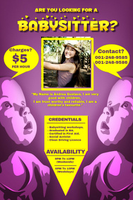 postermywall babysitting flyers babysitting flyer maker