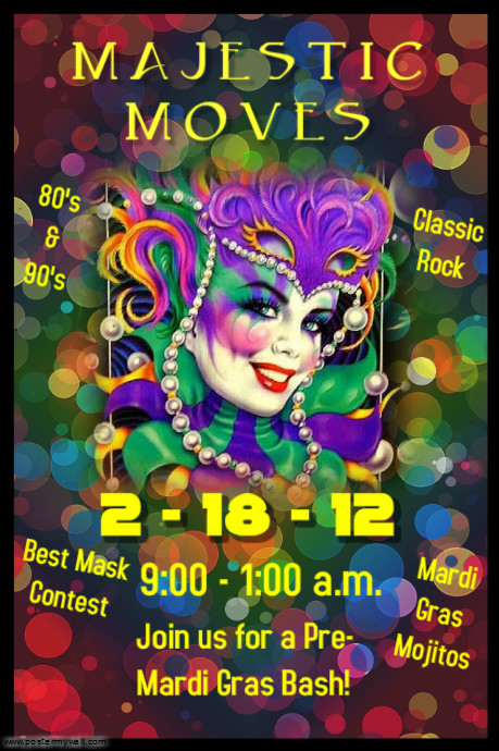 Mardi Gras Party Flyer