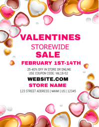 valentines retail poster template