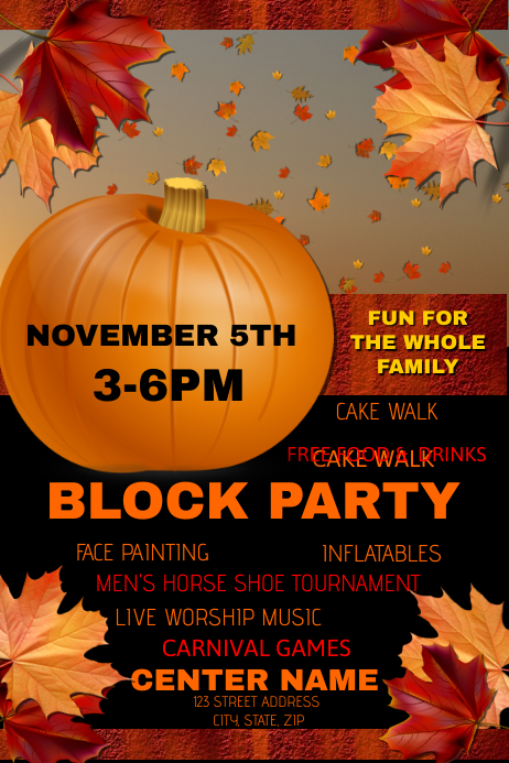 Block Party Template PosterMyWall Block Party Template PosterMyWall