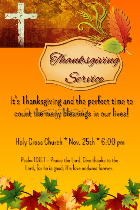 Thanksgiving Flyer Template Free Download