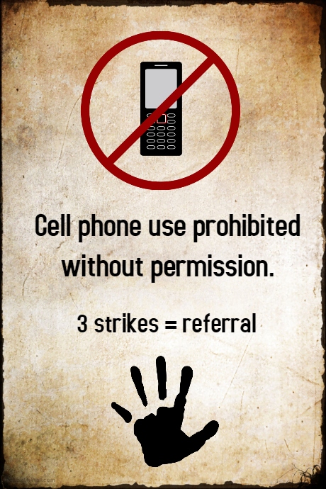 no cell phones postermywall no cell phone poster