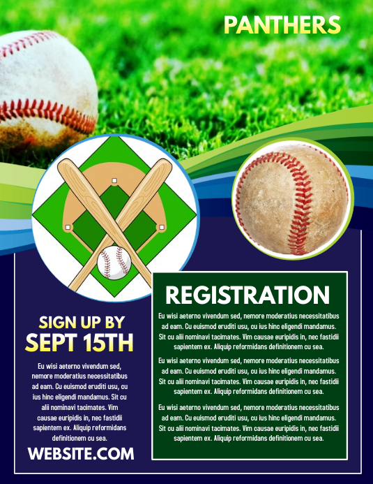 Baseball template PosterMyWall
