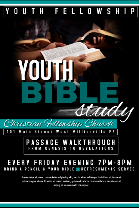 Bible Study Flyer Template Free