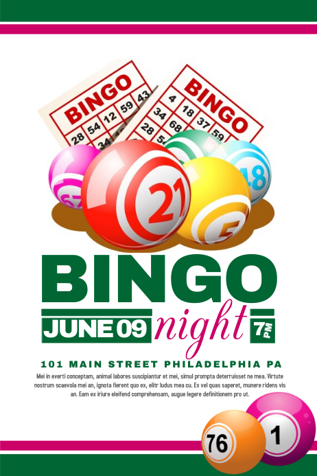 bingo flyer template postermywall christmas invites free templates