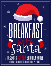 event flyer templates postermywall breakfast with santa flyer