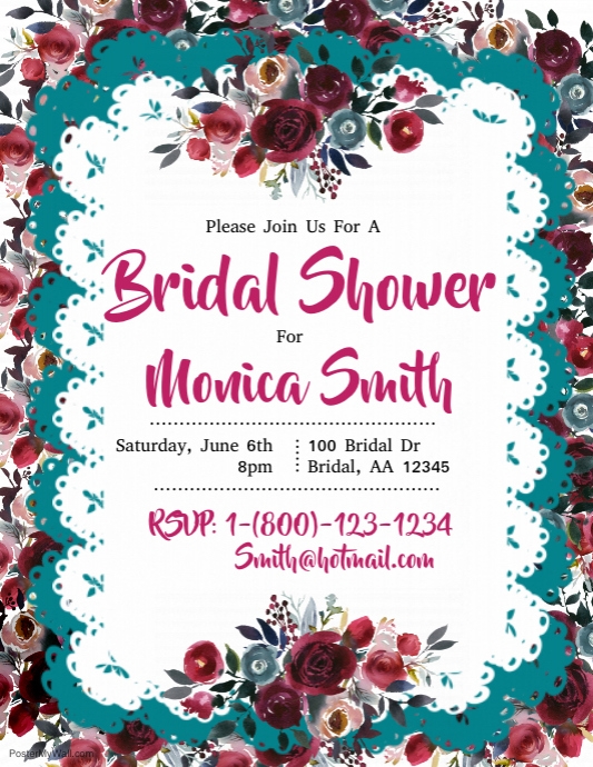 Bridal Shower Template PosterMyWall