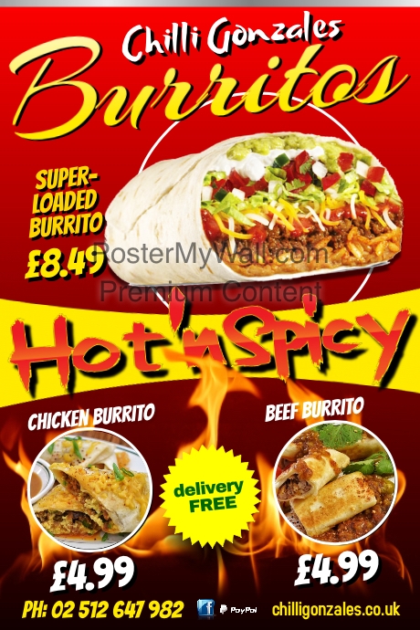 Burritos Flyer template | PosterMyWall