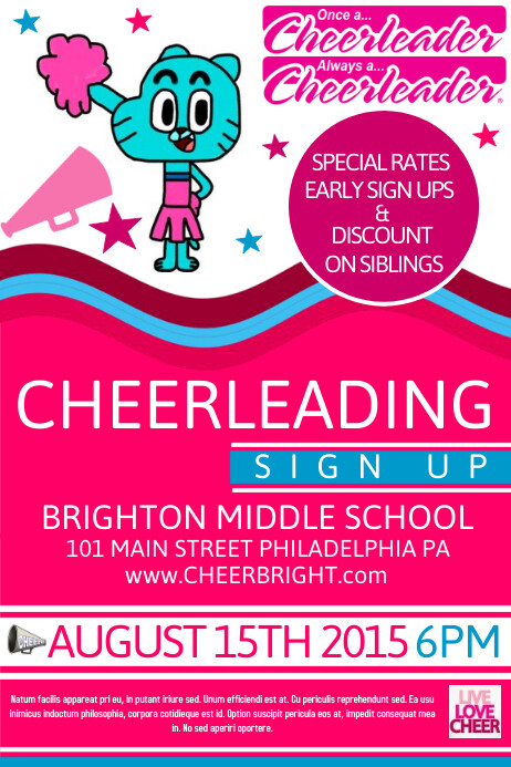 cheerleading template | PosterMyWall