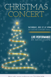 winter poster templates postermywall christmas concert poster template