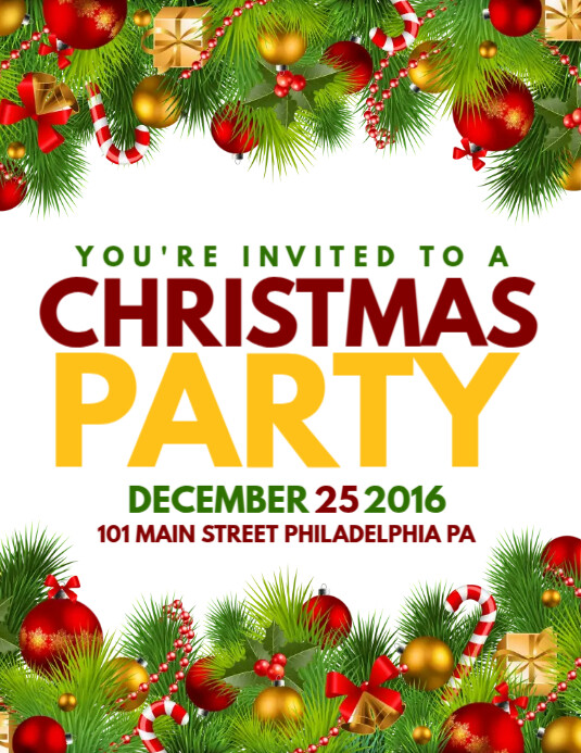 Christmas Party template PosterMyWall