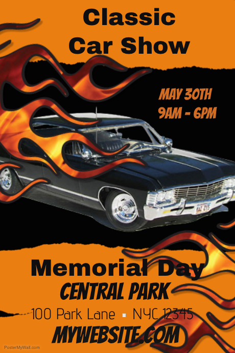 Classic Car Show Poster Template Classic Car Show Poster Template