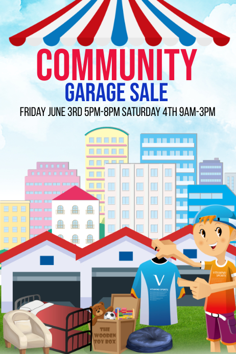 Community Garage Sale Fundraiser Template PosterMyWall Community Garage Sale Fundraiser Template PosterMyWall