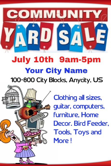 Community Yard Sale Template PosterMyWall