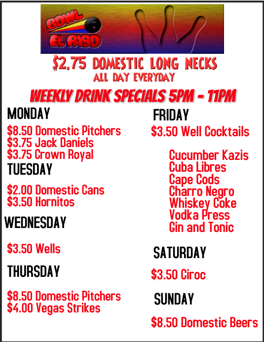 drink specials template PosterMyWall