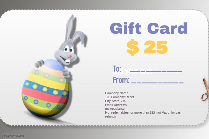 PosterMyWall Easter Gift Card Templaet