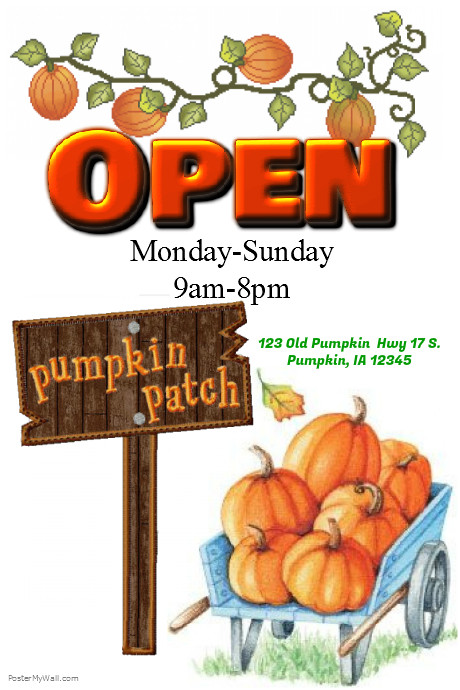 PosterMyWall | Pumpkin Patch Event Template