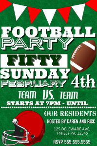 party flyer templates postermywall football party flyer