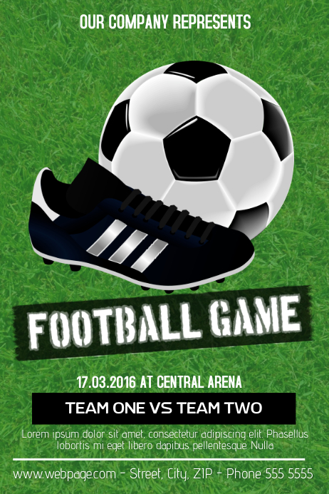 football soccer game flyer template PosterMyWall football soccer game flyer template PosterMyWall