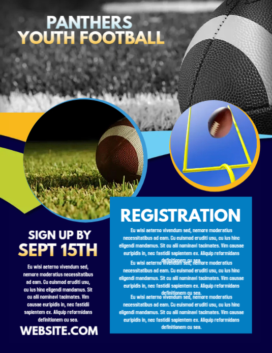 Football Registration template PosterMyWall