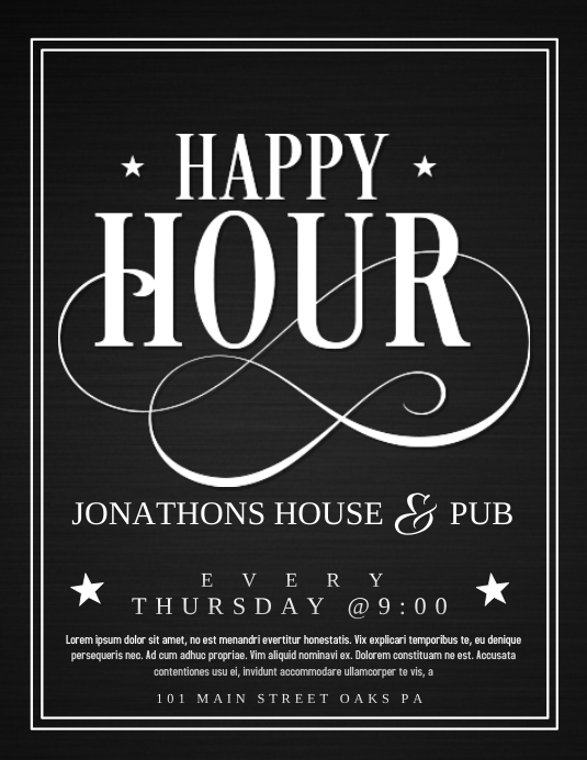 Happy Hour template PosterMyWall