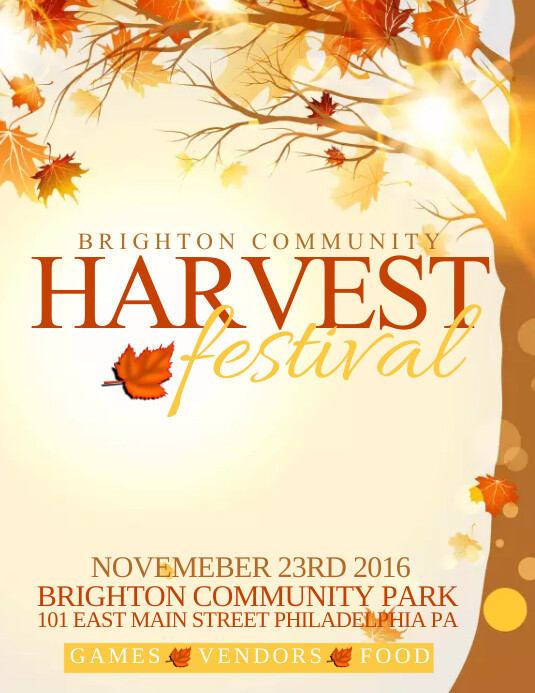 Harvest Festival template PosterMyWall Harvest Festival template PosterMyWall