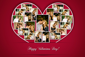 Valentines photo collage template