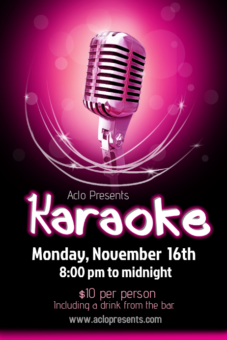 Karaoke Poster Templates PosterMyWall