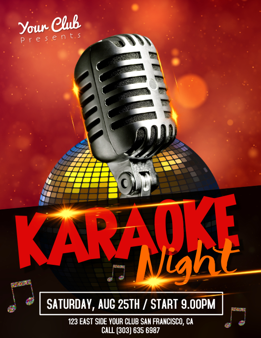 karaoke Flyer Template PosterMyWall karaoke Flyer Template PosterMyWall