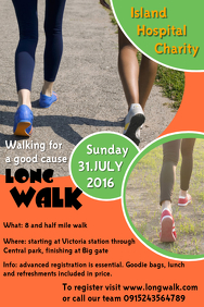fundraising poster templates postermywall walking fundraiser