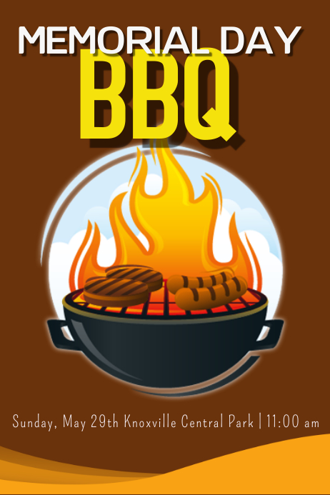 Memorial Day BBQ template : PosterMyWall