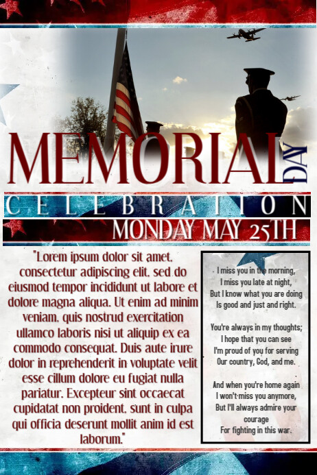 Memorial day template | PosterMyWall
