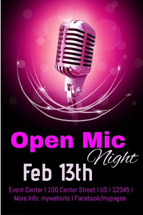 Open Mic Night Template PosterMyWall