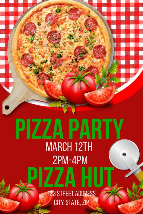 Pizza Party Template PosterMyWall pizza-party-template-postermywall