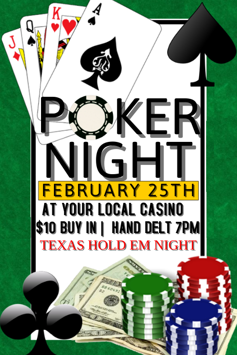 Poker night poster design