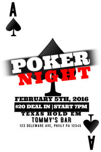 Poker posters templates