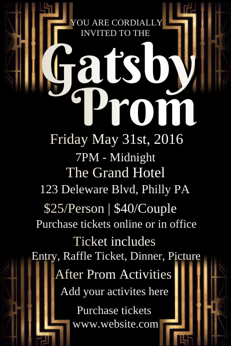 prom flyer templates