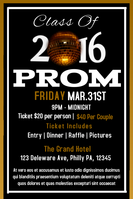prom flyer templates