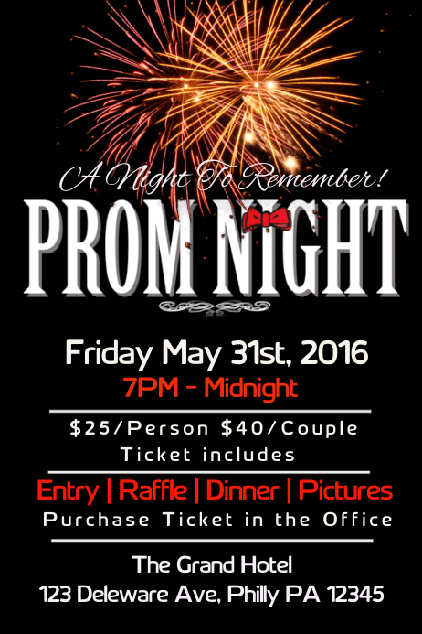 prom flyer templates