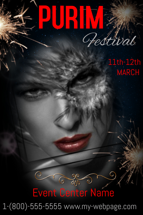 purim flyer template
