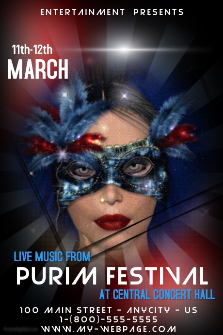 purim flyer template